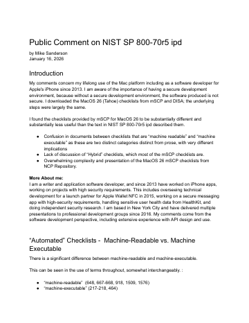 Page 1 of the comment as sent